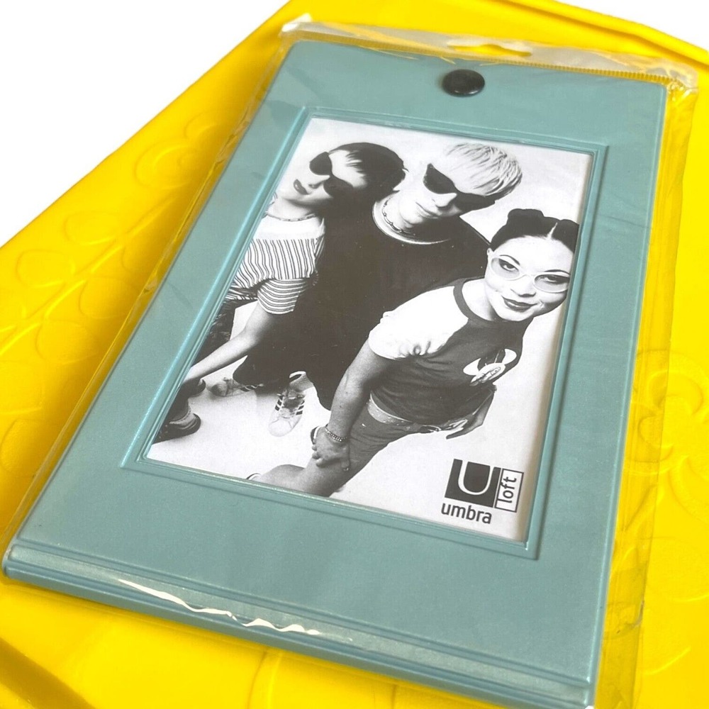 Y2K Umbra Loft Flip Photo Album Snap Pictures Deadstock NOS Metallic Blue